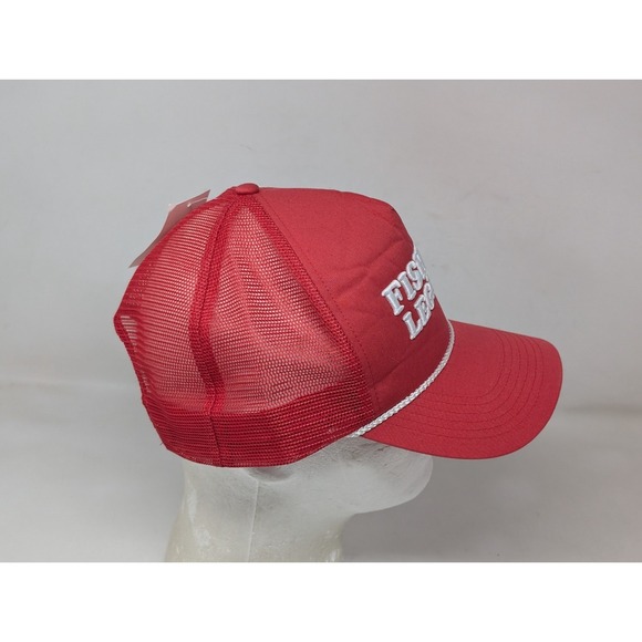 Bass Pro Shops Snapback Trucker Hat Cap Fishing Legend Nylon Rope Red New W/ Tag - Picture 7 of 9